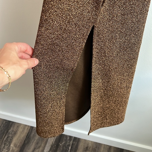 H&M Jersey Slip Dress brown copper metallic - Picture 8 of 9